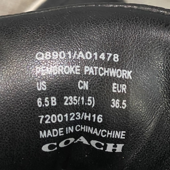 COACH Pembroke Patchwork women's boots size 6.5B - Picture 8 of 9